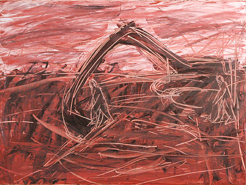 Construction I, 2006, oil on canvas, 135&amp;#215;180 cm