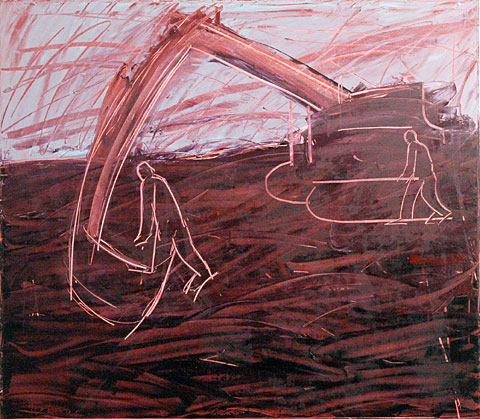 Construction II, 2006, oil on canvas, 140&amp;#215;160 cm