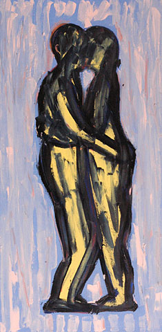Couple I, 2006, oil on canvas, 180&amp;#215;90 cm