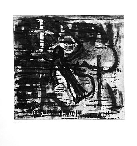 Drunk Painter III, 2005, etching, 53&amp;#215;50 cm, edition of 12