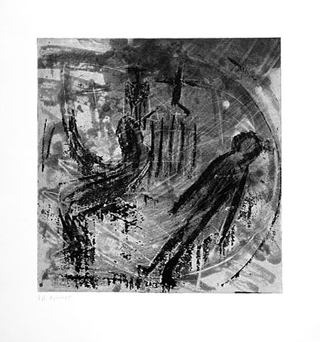 Drunk Painter IV, 2005, etching, 53&amp;#215;50 cm, edition of 12