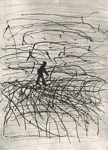 Floating Landscape (Autumn Days artist´s book), 2005, etching, 38&amp;#215;28 cm