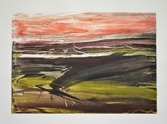 Landscape VIII, 2012, monotype, 50&amp;#215;65 cm