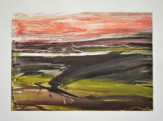 Landscape VIII, 2012, monotype, 50×65 cm