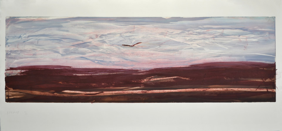 Landscape XI, 2012, monotype, 58×125 cm