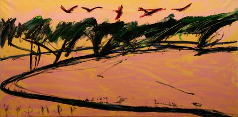 New York painting II, 2011, oil on canvas, 122&amp;#215;244 cm