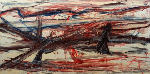 New York painting V, 2011, oil on canvas, 122&amp;#215;244 cm