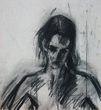 Nude II, 2009, charcoal on paper, 40&amp;#215;30 cm