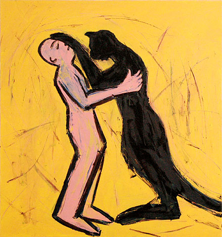 Panther, 2005, oil on canvas, 150&amp;#215;140 cm