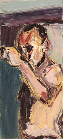 Self Portrait I, 2004, oil on canvas, 55&amp;#215;25 cm
