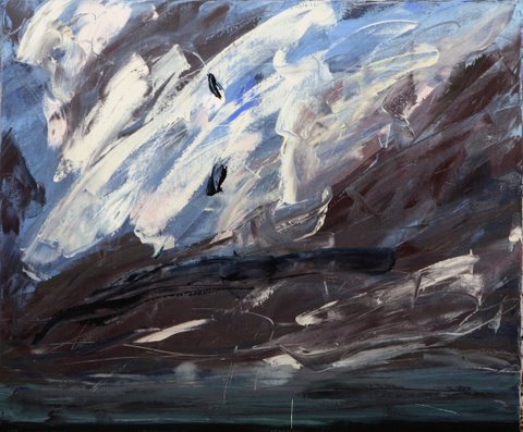 Sky Play V, 2009, oil on canvas, 110&amp;#215;130 cm