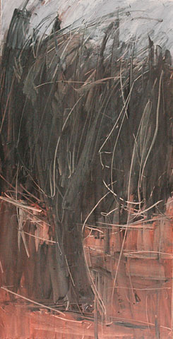 Urban Tree IV, 2006, oil on canvas, 180&amp;#215;93 cm